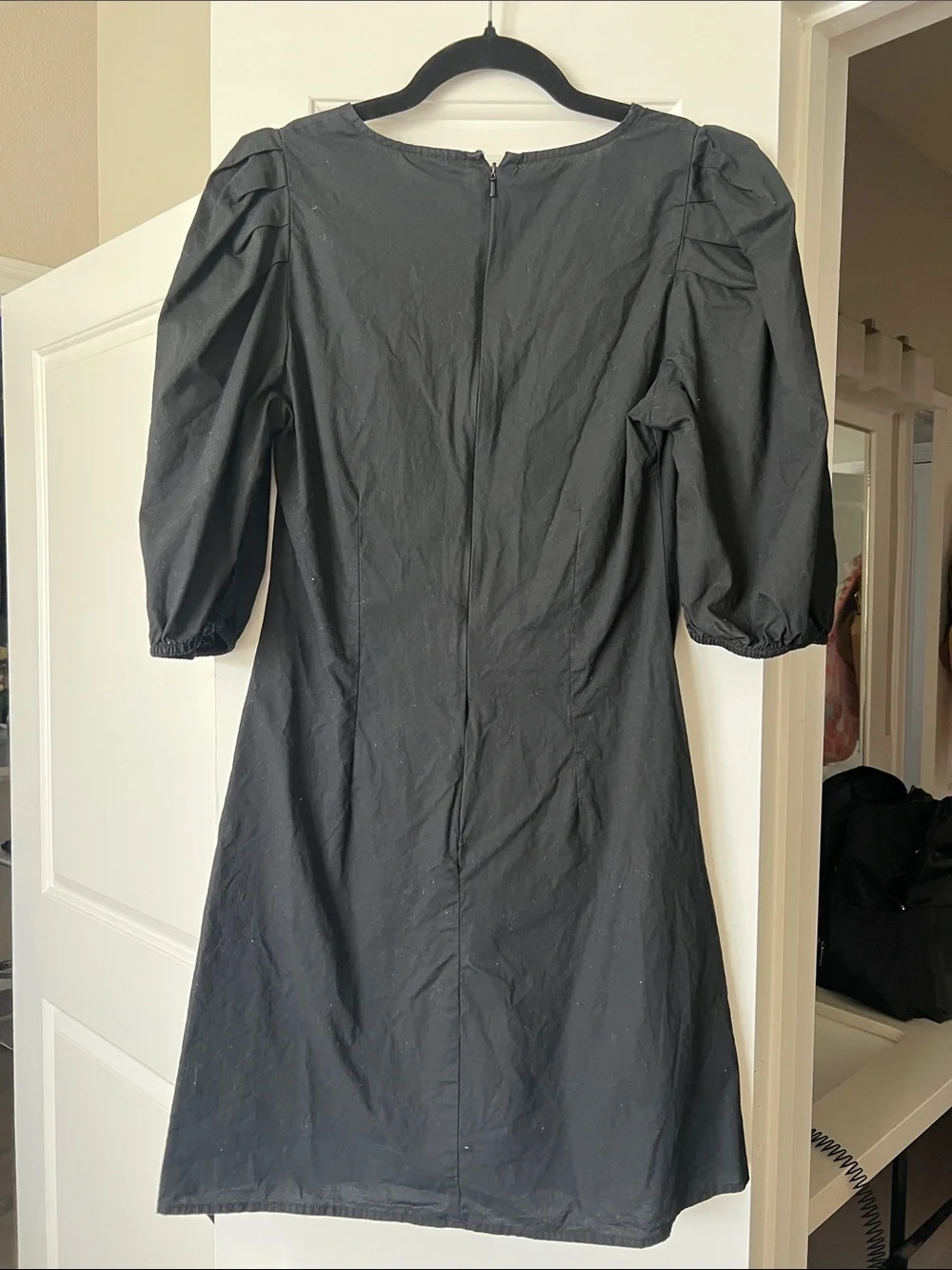 Universal Thread Black Ruched V-Neck Midi Dress
